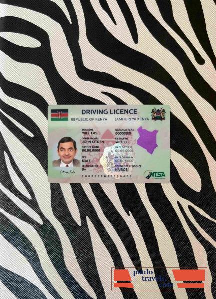 Kenya driving license  photolook FRONT PSD template